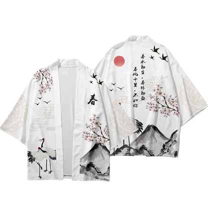 Unisex White Kimono