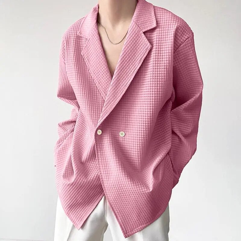 Casual Blazer Korean Style Solid Color