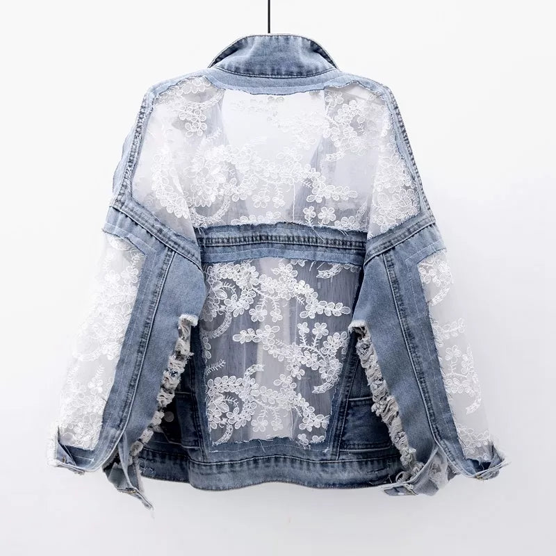 Streetwear Embroidery Denim Jacket