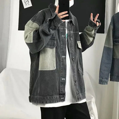 Denim Jacket Patched Oversized