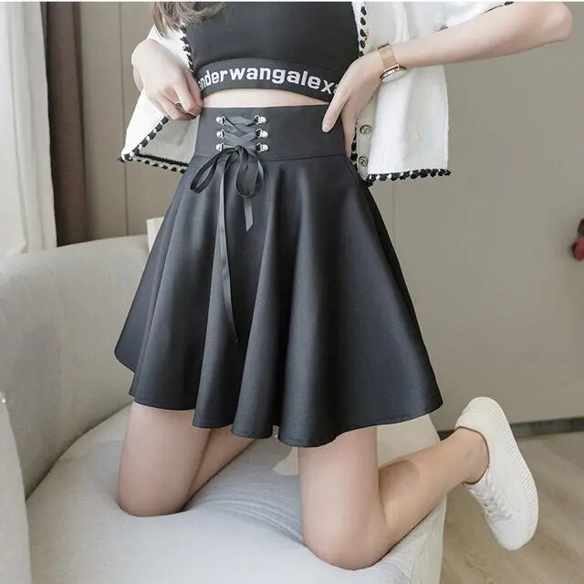 Gothic Black Skirt Japanese-Style