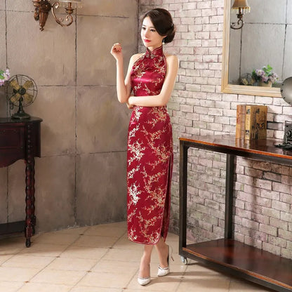 Satin Evening Chinese Dress