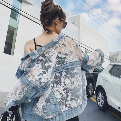 Streetwear Embroidery Denim Jacket