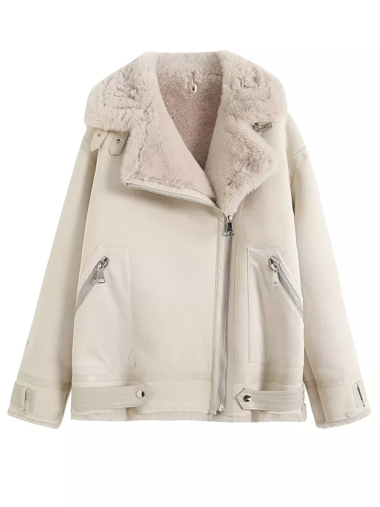 Thick Warm Double-sided Fur in one Jacket