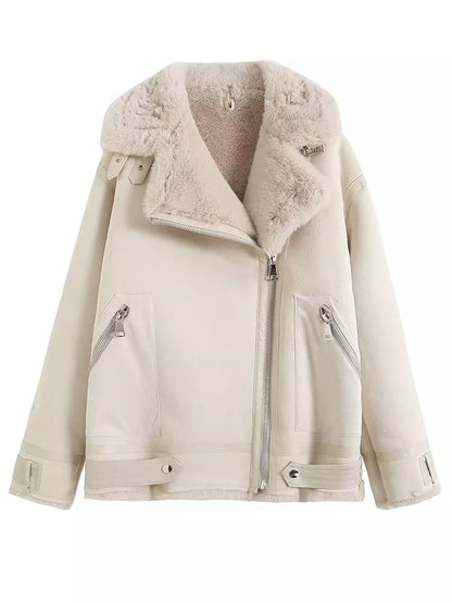 Thick Warm Double-sided Fur in one Jacket