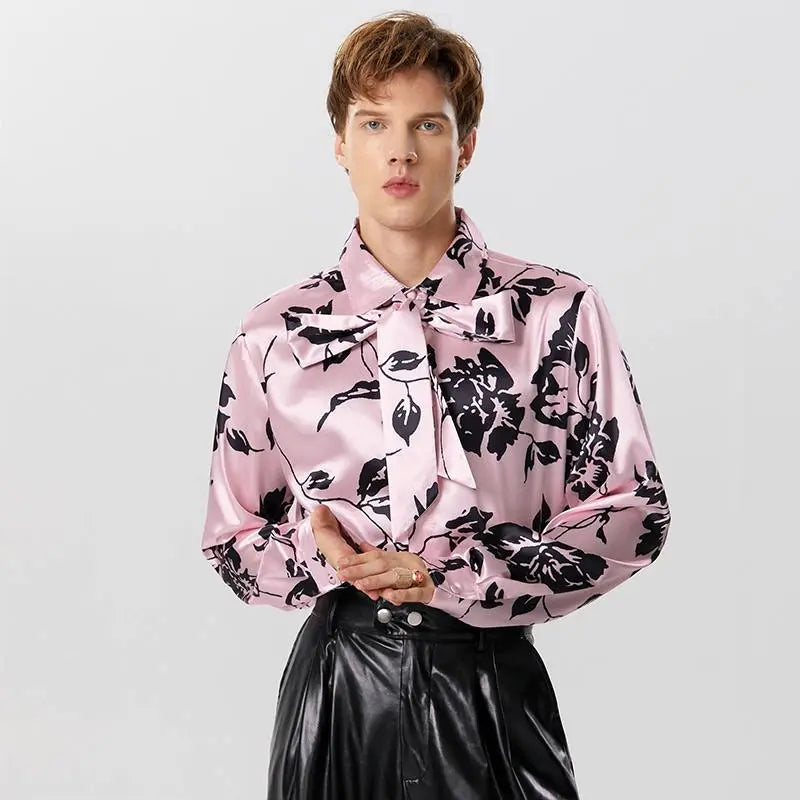 Shirt Printing Satin Long Sleeve