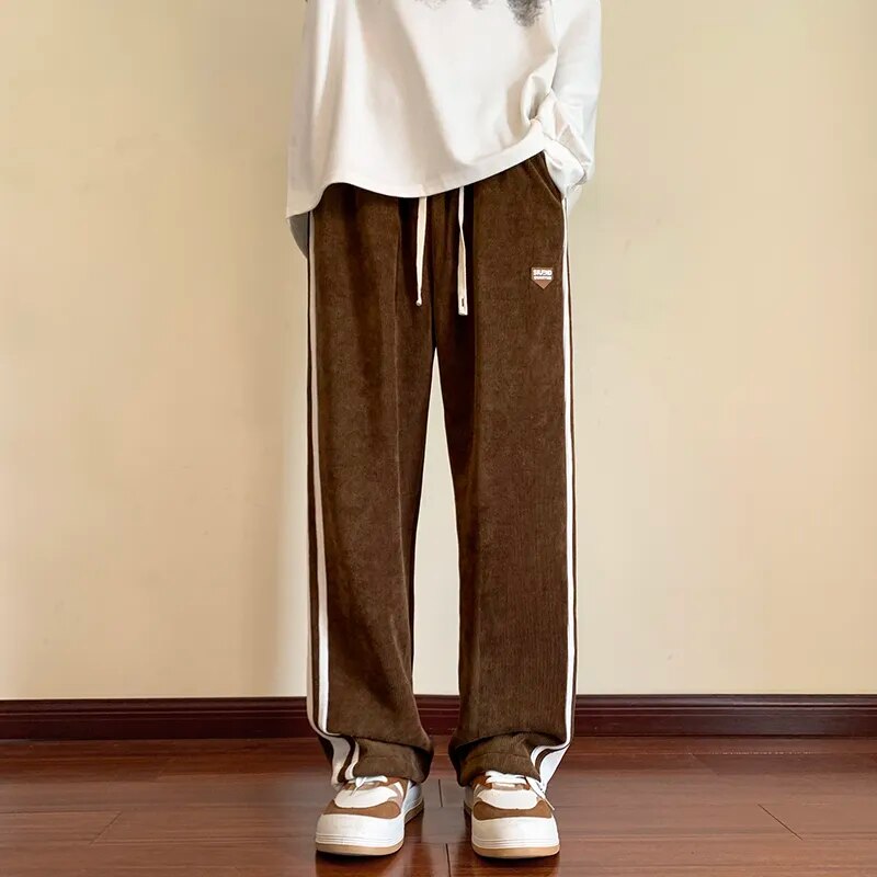 Baggy Striped Sweatpants Streetwear