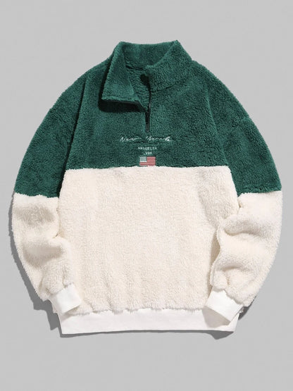 Fluffy Turtleneck Sweatshirt