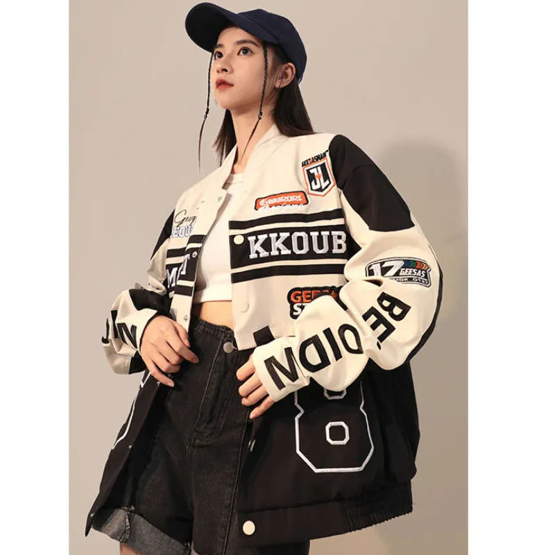 American Retro Detachable  Baseball Jacket