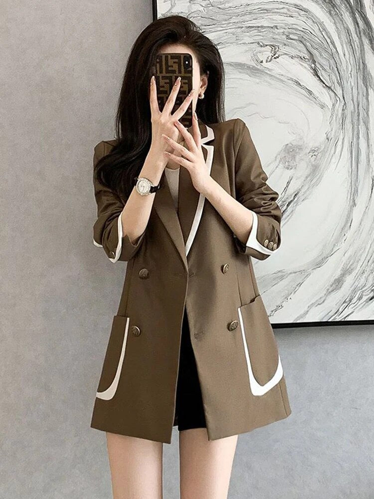 Elegant Blazer Loose Long Sleeve Suit