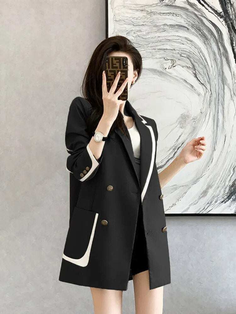 Elegant Blazer Loose Long Sleeve Suit