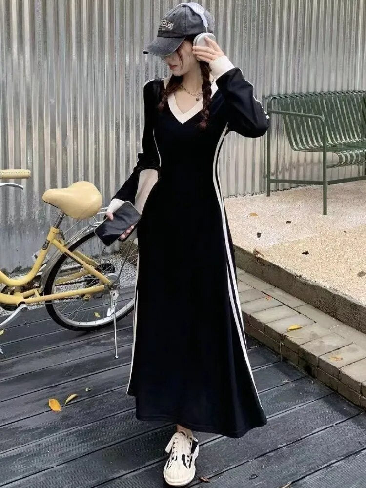 Casual Slim Long Sleeve Dress Elegant