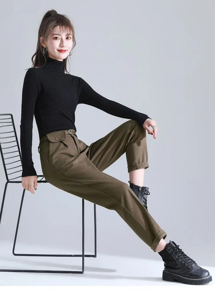 High Waist Suit Pants