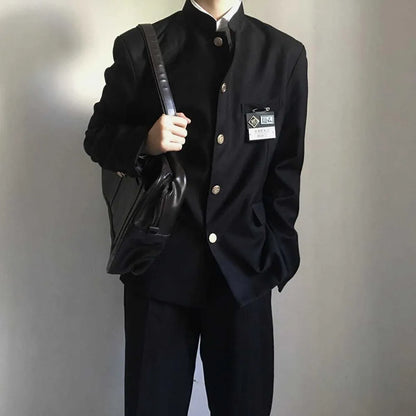 Uniform Jacket Stand-up Collar Suit