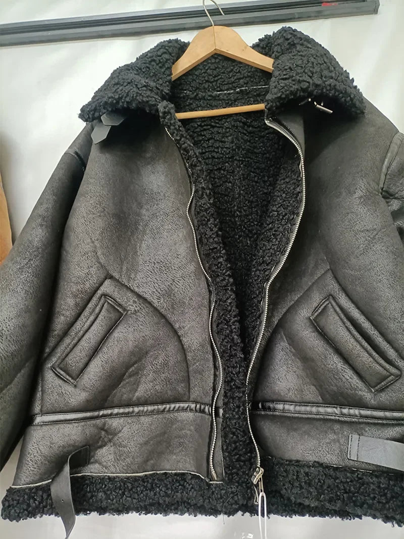 Winter Sheepskin Vintage Coat