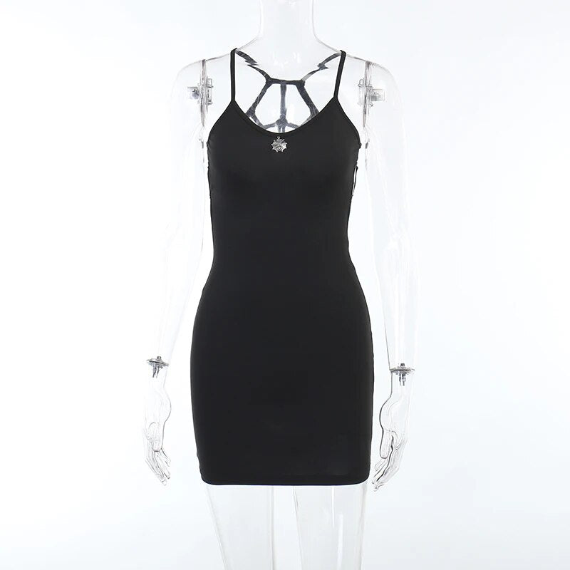 Gothic Hollow Out Spider Web Dress