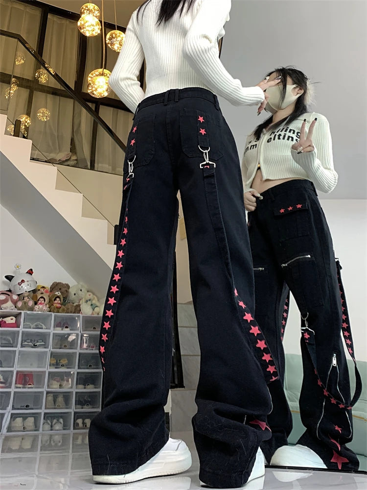 Metal Decoration Jeans