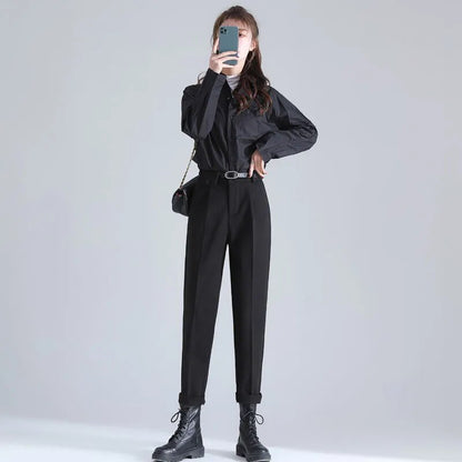 High Waist Suit Pants