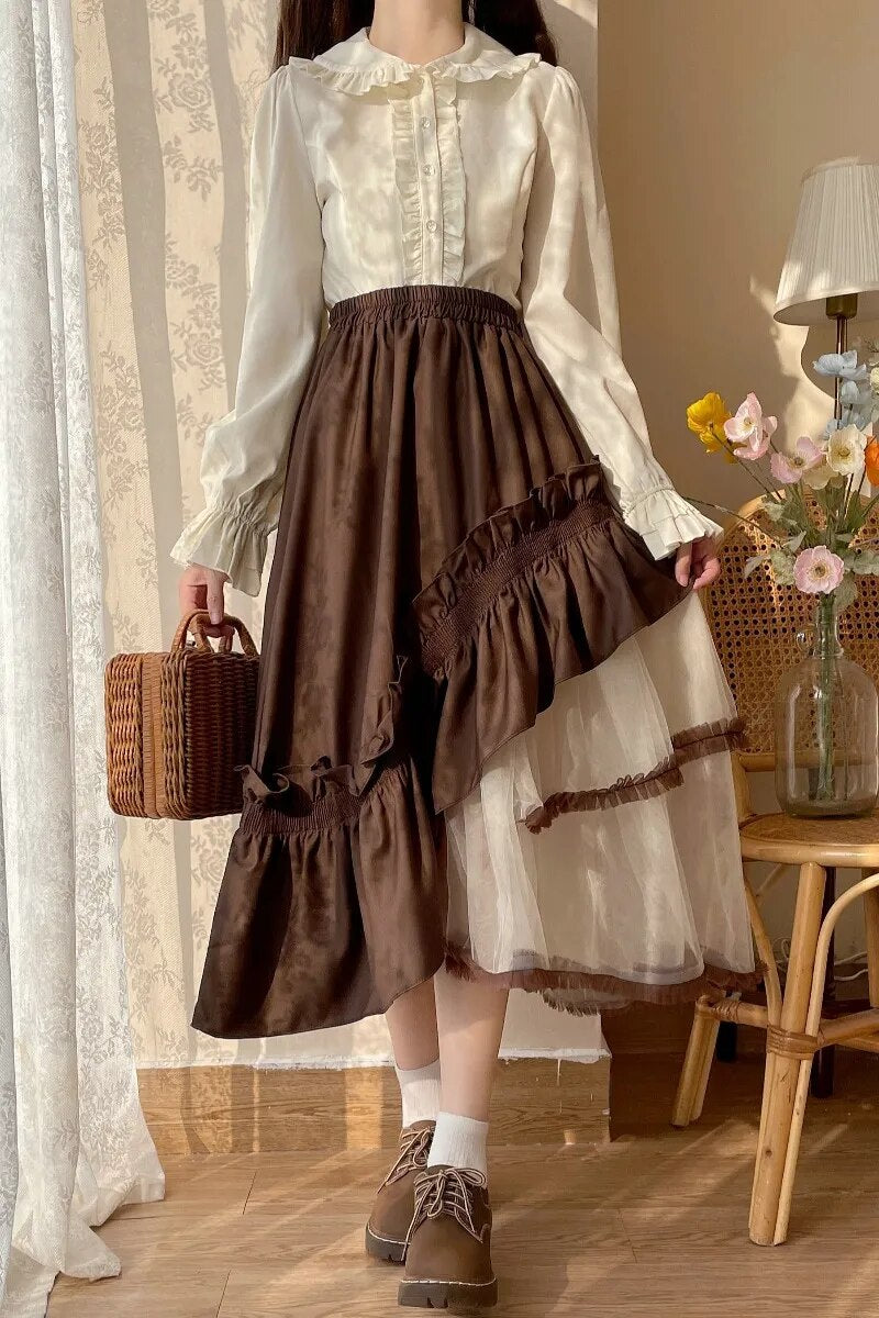 Vintage Lolita Skirt High Waisted