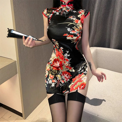 Short-Sleeved Lingerie Dress Chinese Style