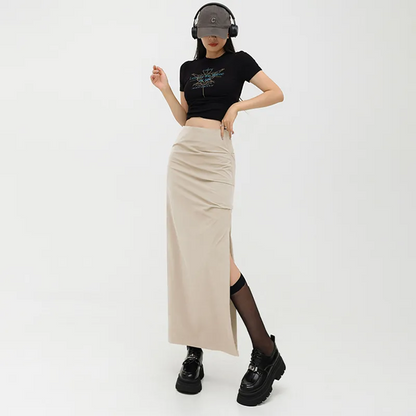 Cargo Split High Waist Skirt