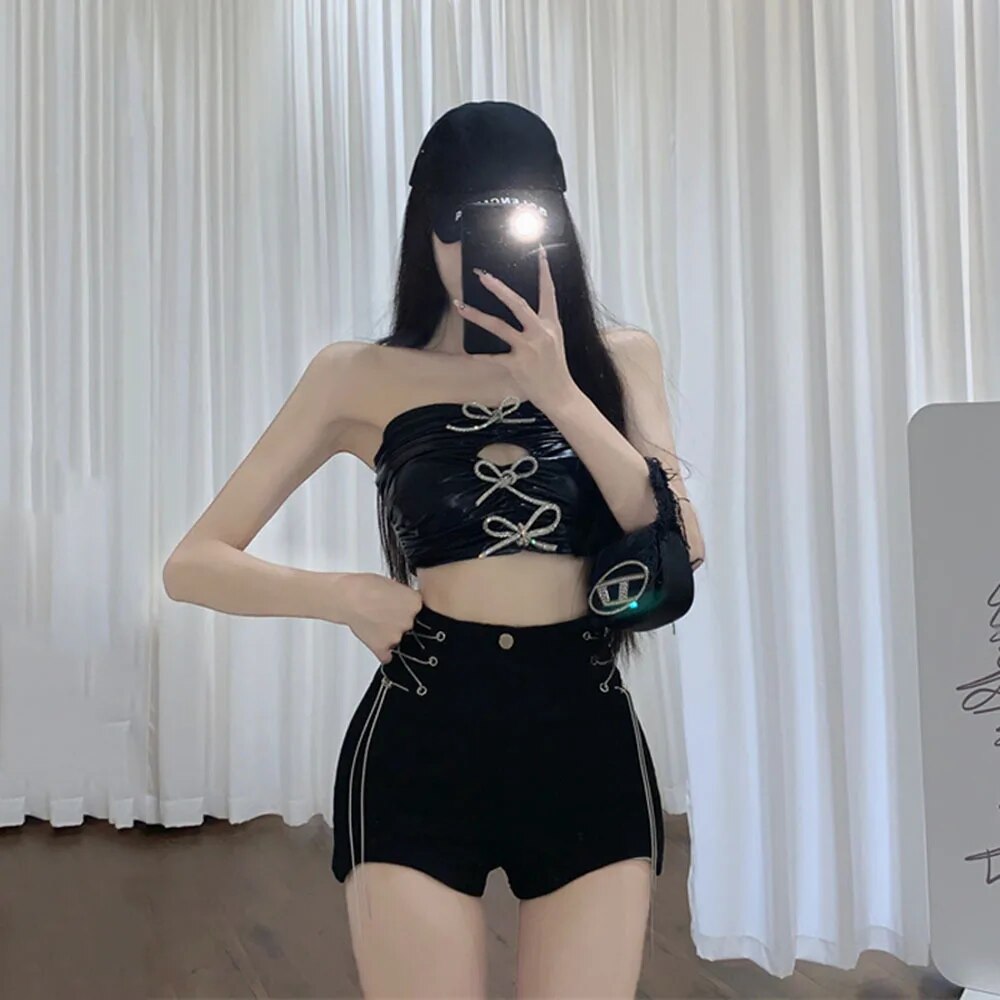 Black High Waist Short