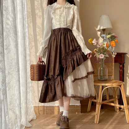 Vintage Lolita Skirt High Waisted