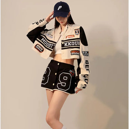 American Retro Detachable  Baseball Jacket