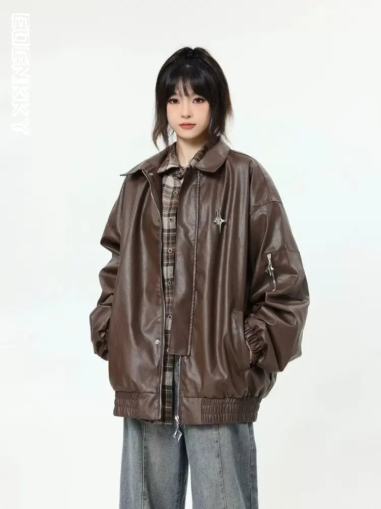 Leather Vintage Winter Coat