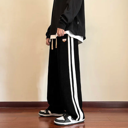 Baggy Striped Sweatpants Streetwear