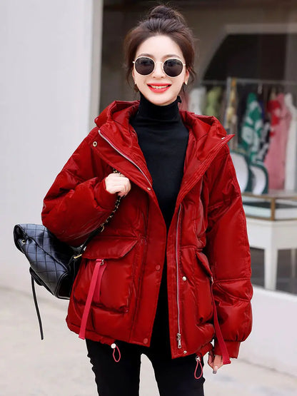 Glossy Oversized Winter Coat