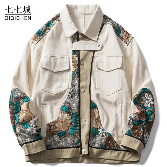 Streetwear Jacket Japanese Embroidery