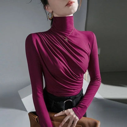 Stretched Turtleneck Pullover