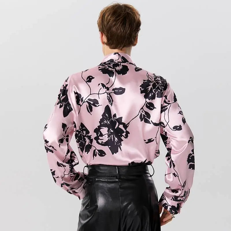 Shirt Printing Satin Long Sleeve