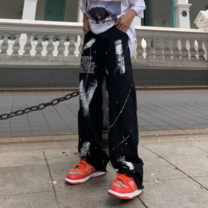 Streetwear Graffiti Letters Pants