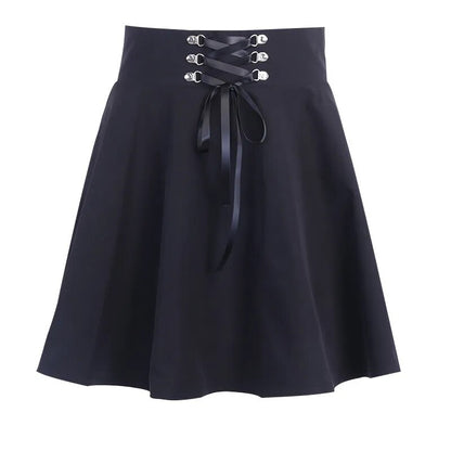 Gothic Black Skirt Japanese-Style