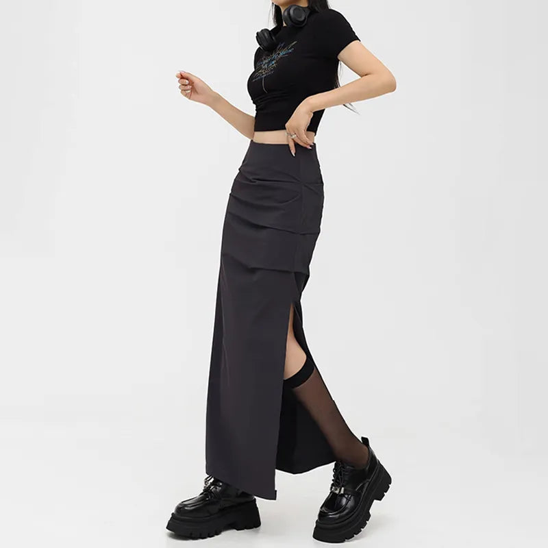 Cargo Split High Waist Skirt