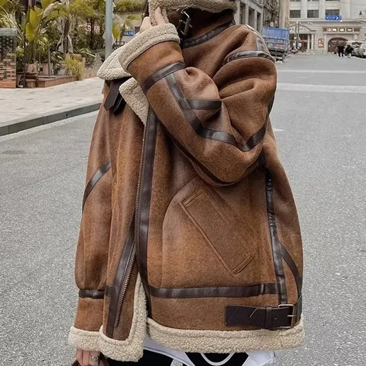 Winter Sheepskin Vintage Coat