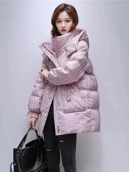 Winter Medium Length Hooded Coat