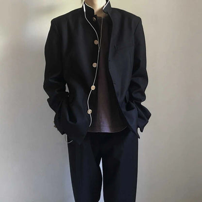 Uniform Jacket Stand-up Collar Suit