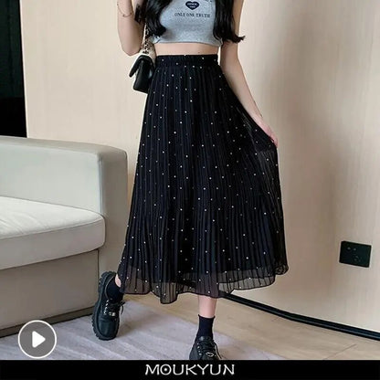 Elegant Polka Dot Skirt