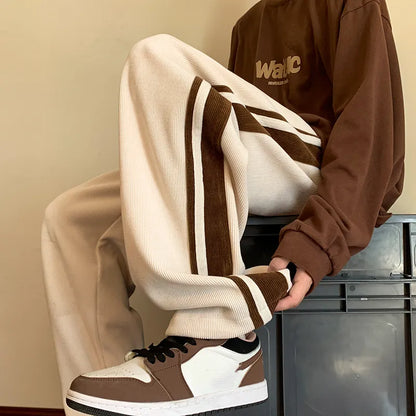 Baggy Striped Sweatpants Streetwear