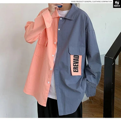 Color Contrast Letter Print Jacket