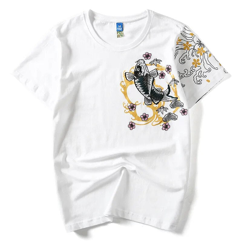 Large Short Sleeve T-shirt Embroidery