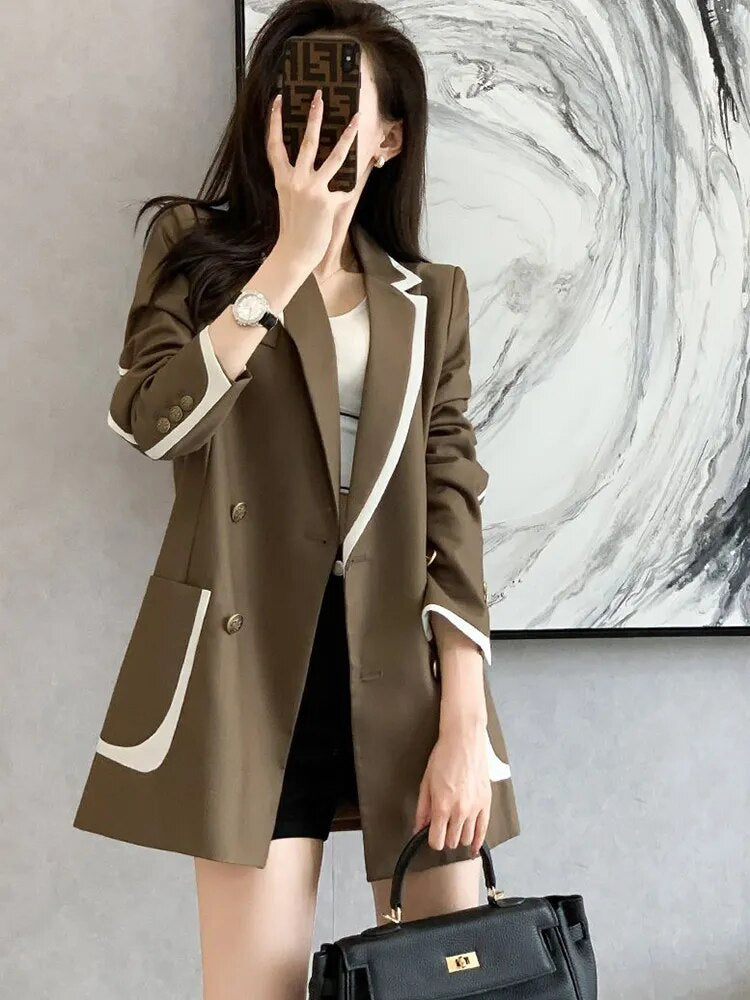 Elegant Blazer Loose Long Sleeve Suit