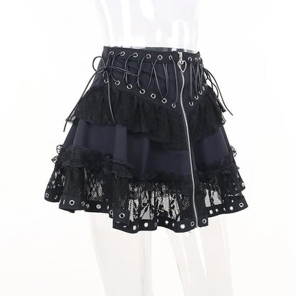 Punk Vintage High Wasit Skirt