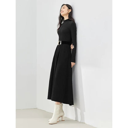 Slim Waist Winter Dress Long Sleeve