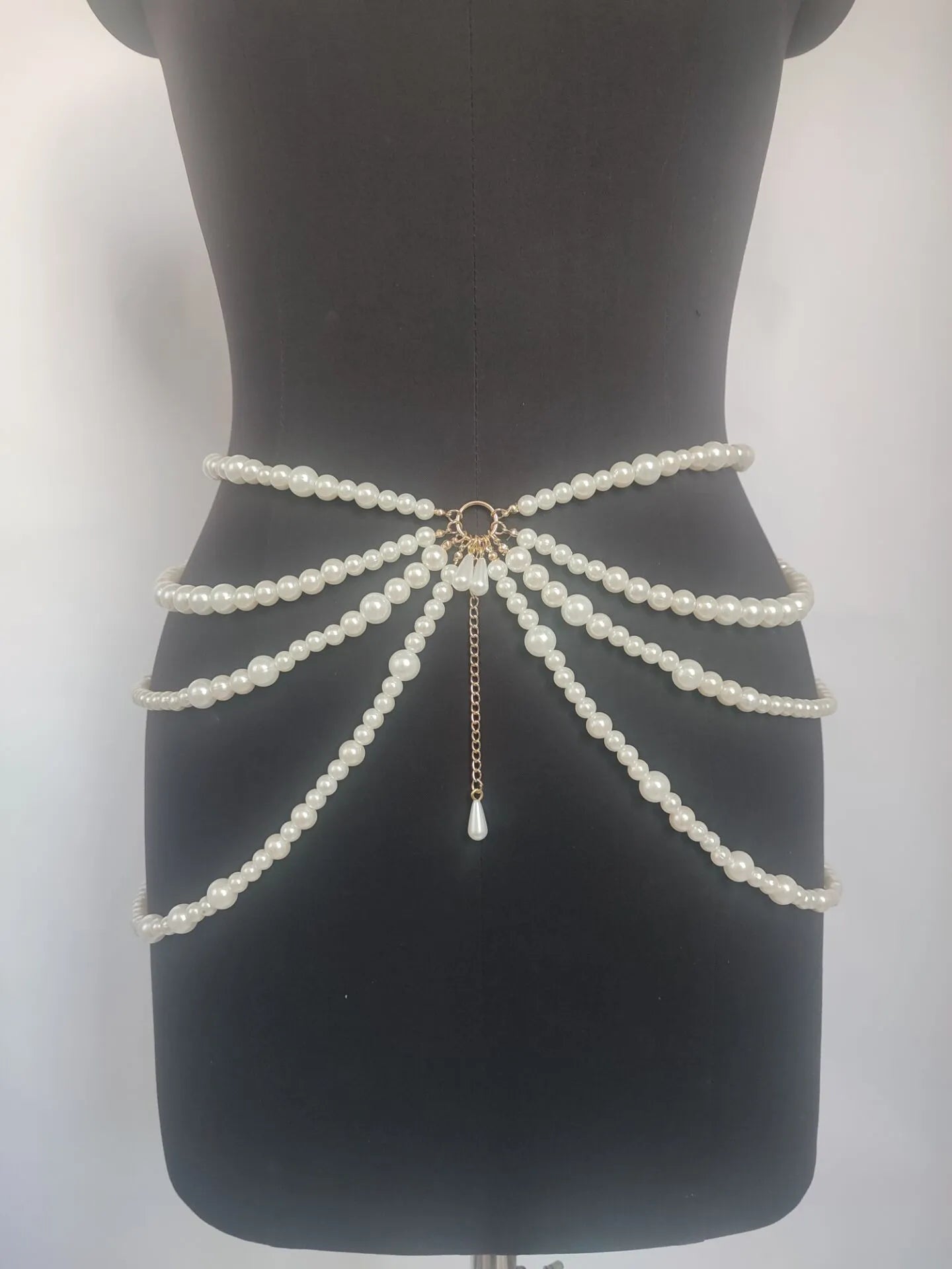 Jewelry Multilayer Pearl Waist Chain