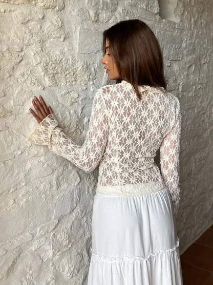 Vintage Lace Floral Tops