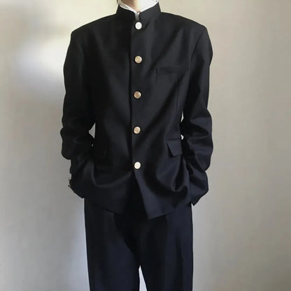 Uniform Jacket Stand-up Collar Suit